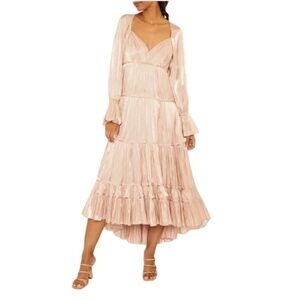 Cinq a Sept - Nina Tiered Satin Midi Dress